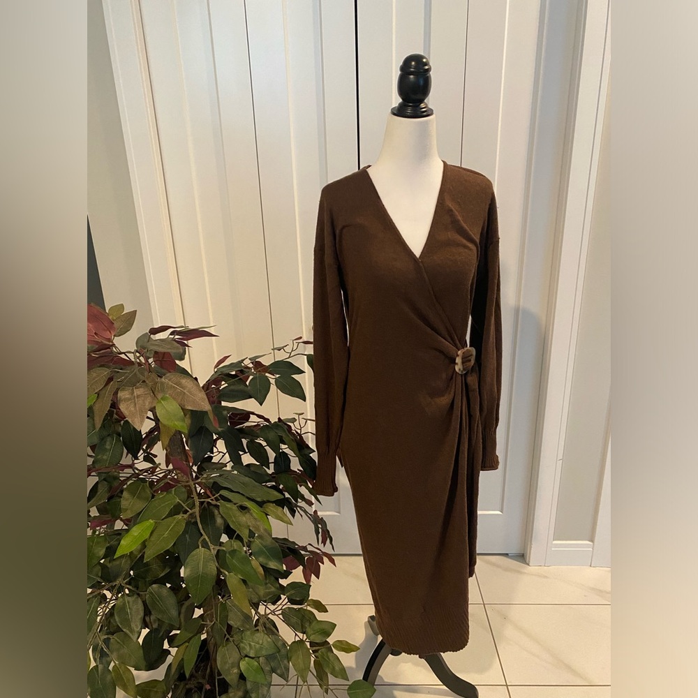 BNWT ASTR Half Wrap Sweater Dress